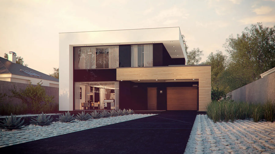 Proiect Casă  – Randare 3D Fațadă Principală | arhi-MAG
