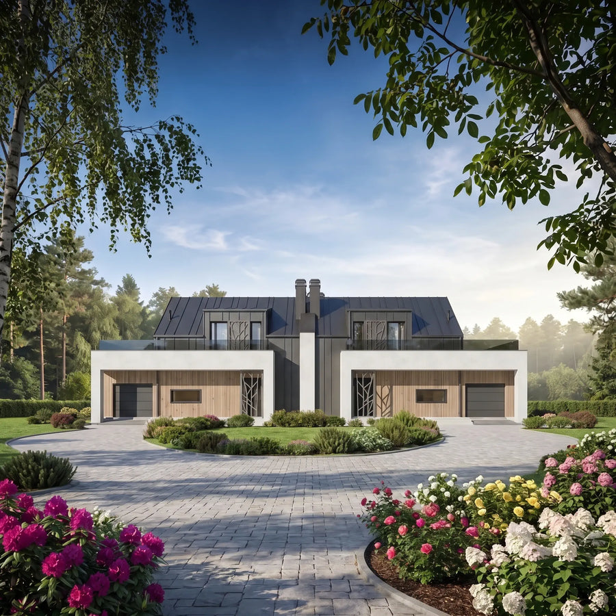 Proiect Casă  – Randare 3D Fațadă Principală | arhi-MAG