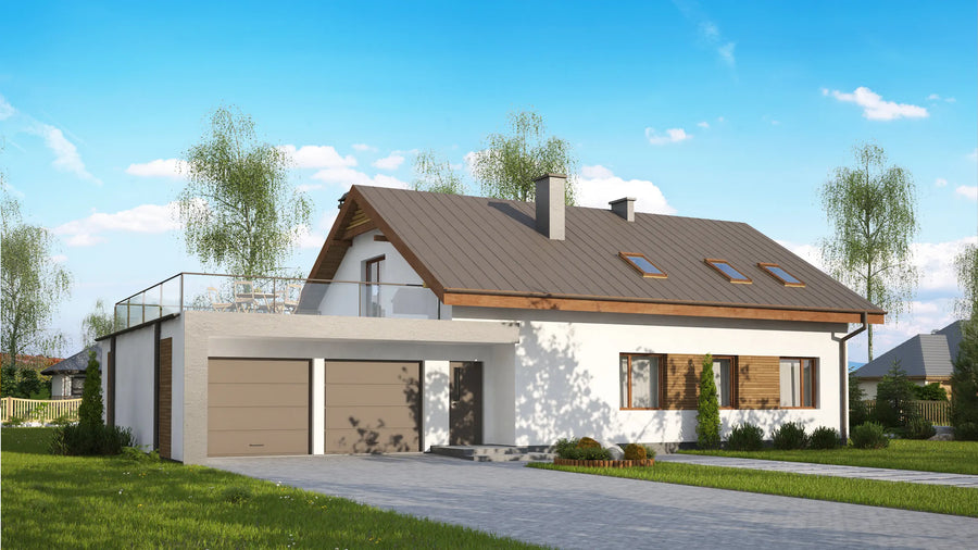 Proiect Casă  – Randare 3D Fațadă Principală | arhi-MAG