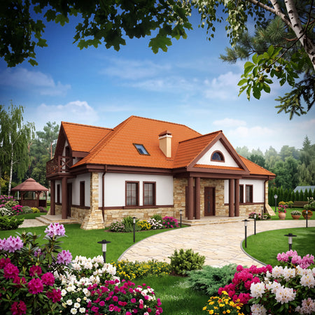 Proiect Casă  – Perspectivă Laterală