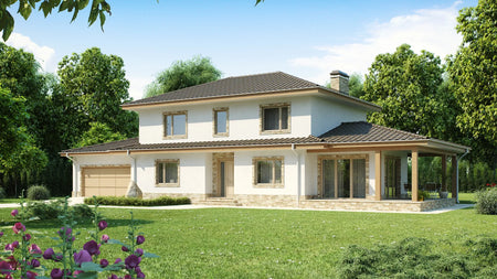 Proiect Casă  – Perspectivă Laterală