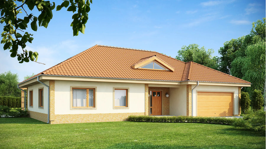 Proiect Casă  – Randare 3D Fațadă Principală | arhi-MAG