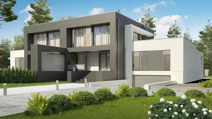 Proiect Casă  – Randare 3D Fațadă Principală | arhi-MAG