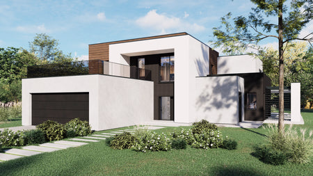 Proiect Casă  – Perspectivă Laterală