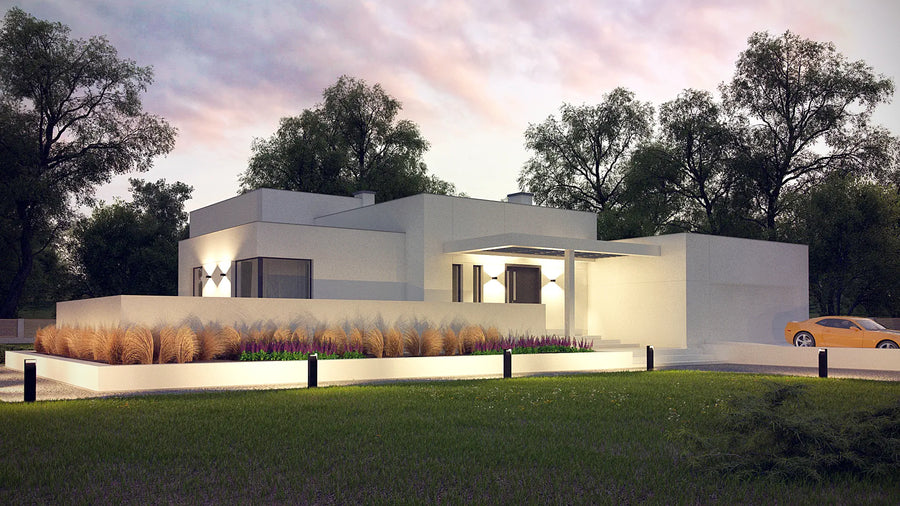 Proiect Casă  – Randare 3D Fațadă Principală | arhi-MAG