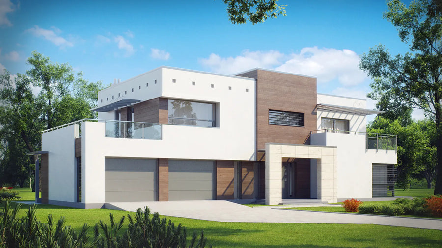 Proiect Casă  – Randare 3D Fațadă Principală | arhi-MAG