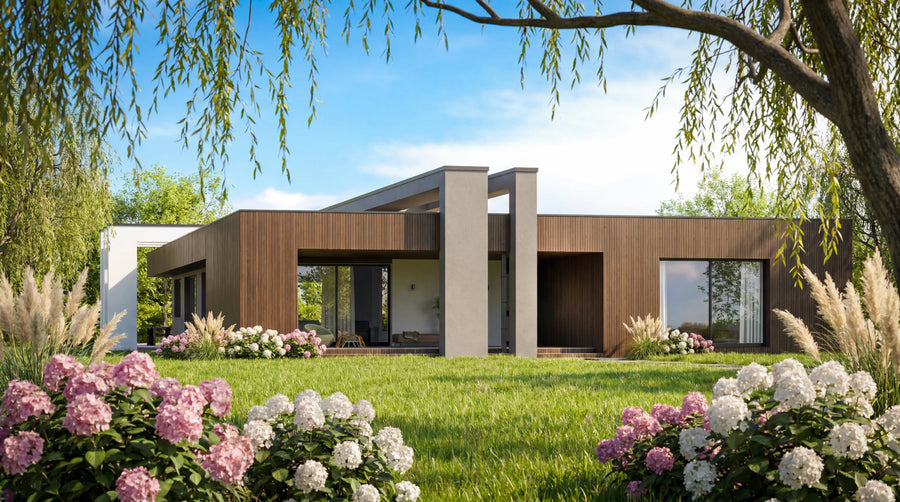 Proiect Casă  – Randare 3D Fațadă Principală | arhi-MAG