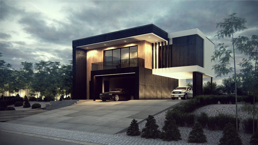 Proiect Casă  – Randare 3D Fațadă Principală | arhi-MAG